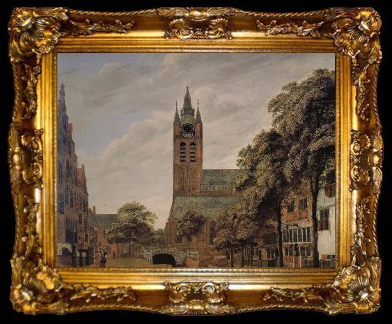framed  Jan van der Heyden Scenic old church, ta009-2